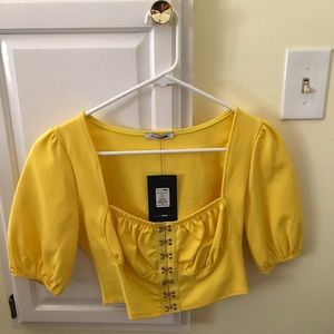 Fashion Nova, Size M, Yellow “Got You Hooked